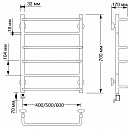 Полотенцесушитель электрический латунный Secado Верона 1 50x70 бронза