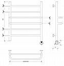 Полотенцесушитель электрический Secado Триест 60x40 белый матовый