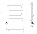 Полотенцесушитель электрический Secado Валенсия 1 60x40 хром