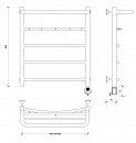 Полотенцесушитель электрический Secado Милан 1 КСП 60x50 черный матовый