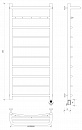 Полотенцесушитель электрический Secado Милан 1 КСП 120x60 черный матовый