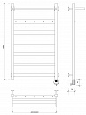 Полотенцесушитель электрический Secado Комано 1 КСП 100x40 белый матовый