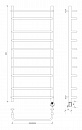 Полотенцесушитель электрический Secado Мерида 2 120x60 графит