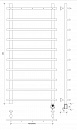 Полотенцесушитель электрический Secado Турин 1 К 120x40 хром