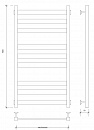 Полотенцесушитель электрический Secado Комано 3 100x50 черный матовый