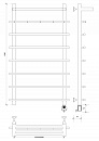 Полотенцесушитель электрический Secado Турин 1 КСП 100x60 графит