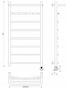 Полотенцесушитель электрический Secado Милан 1 КСП 100x60 белый матовый