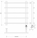 Полотенцесушитель электрический латунный Secado Турин 1 60x60x70 бронза