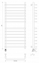 Полотенцесушитель электрический Secado Мерида 4 120x60 графит