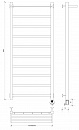 Полотенцесушитель электрический Secado Корсико 1 СП 120x50 хром