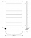 Полотенцесушитель электрический Secado Милан 2 80x50 белый матовый