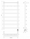 Полотенцесушитель электрический Secado Понтида 1 КСП 100x60x70 золото матовое