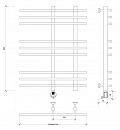 Полотенцесушитель электрический Secado Турин 3 80x20x60 графит