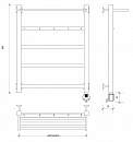 Полотенцесушитель электрический Secado Корсико 1 КСП 60x60 белый матовый