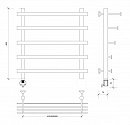 Полотенцесушитель электрический Secado Понтида 7 СП 60x50x60 хром