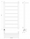 Полотенцесушитель электрический Secado Триада 1 СП 100x60 графит