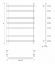 Полотенцесушитель водяной Secado Мерида 2 80x60 черный матовый