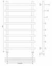 Полотенцесушитель водяной Secado Понтида 7 СП 100x40x50 черный матовый