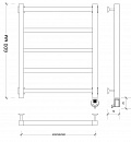 Полотенцесушитель электрический Secado Корсико 1 60x40 белый матовый