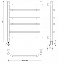 Полотенцесушитель электрический Secado Агата 2 60x60 черный матовый