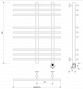 Полотенцесушитель электрический латунный Secado Турин 3 80x20x70 бронза