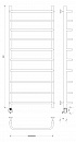 Полотенцесушитель электрический Secado Мерида 1 120x50 сатин
