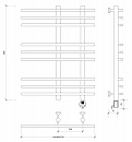 Полотенцесушитель электрический Secado Турин 3 80x20x60 графит