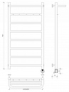 Полотенцесушитель электрический Secado Триада 1 КСП 100x60 графит