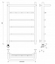 Полотенцесушитель электрический Secado Агата 1 К 80x60 хром