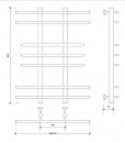 Полотенцесушитель водяной Secado Турин 2 80x20x70 белый матовый