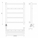 Полотенцесушитель электрический Secado Триада 1 КСП 60x60 золото матовое
