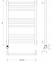 Полотенцесушитель электрический Secado Корато 3 80x50 белый матовый