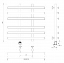 Полотенцесушитель электрический Secado Понтида 4 60x20x50 хром