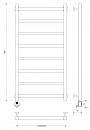 Полотенцесушитель электрический Secado Корсико 1 100x40 белый матовый