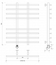 Полотенцесушитель электрический Secado Турин 4 80x20x70 белый матовый