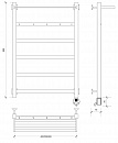 Полотенцесушитель электрический Secado Корсико 1 КСП 80x60 золото матовое