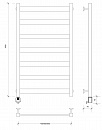 Полотенцесушитель электрический Secado Комано 2 100x40 белый матовый
