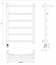 Полотенцесушитель электрический Secado Милан 1 КСП 80x50 черный матовый