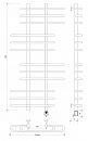 Полотенцесушитель электрический Secado Венеция 6 120x20x80 черный матовый