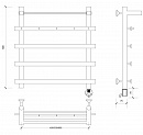 Полотенцесушитель электрический Secado Понтида 1 КСП 60x40x50 черный матовый