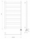 Полотенцесушитель электрический Secado Комано 2 100x40 белый матовый