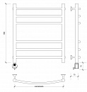 Полотенцесушитель электрический Secado Милан 3 60x40 черный матовый