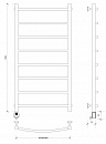 Полотенцесушитель электрический Secado Милан 1 100x50 черный матовый