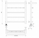 Полотенцесушитель электрический Secado Агата 1 КСП 60x60 белый матовый