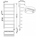 Полотенцесушитель электрический латунный Secado Мерида 2 40x100 бронза