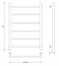 Полотенцесушитель водяной Secado Триада 1 80x40 черный матовый