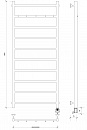 Полотенцесушитель электрический Secado Триада 1 К 120x40 золото матовое