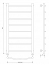 Полотенцесушитель электрический Secado Милан 1 100x40 хром