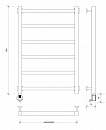 Полотенцесушитель электрический Secado Корато 1 80x50 белый матовый