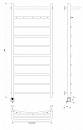Полотенцесушитель электрический Secado Милан 1 КСП 120x60 черный матовый